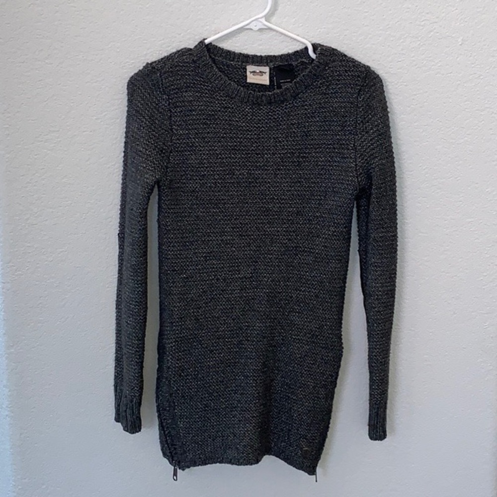 Harley Davidson Knit Sweater with Leather detail
